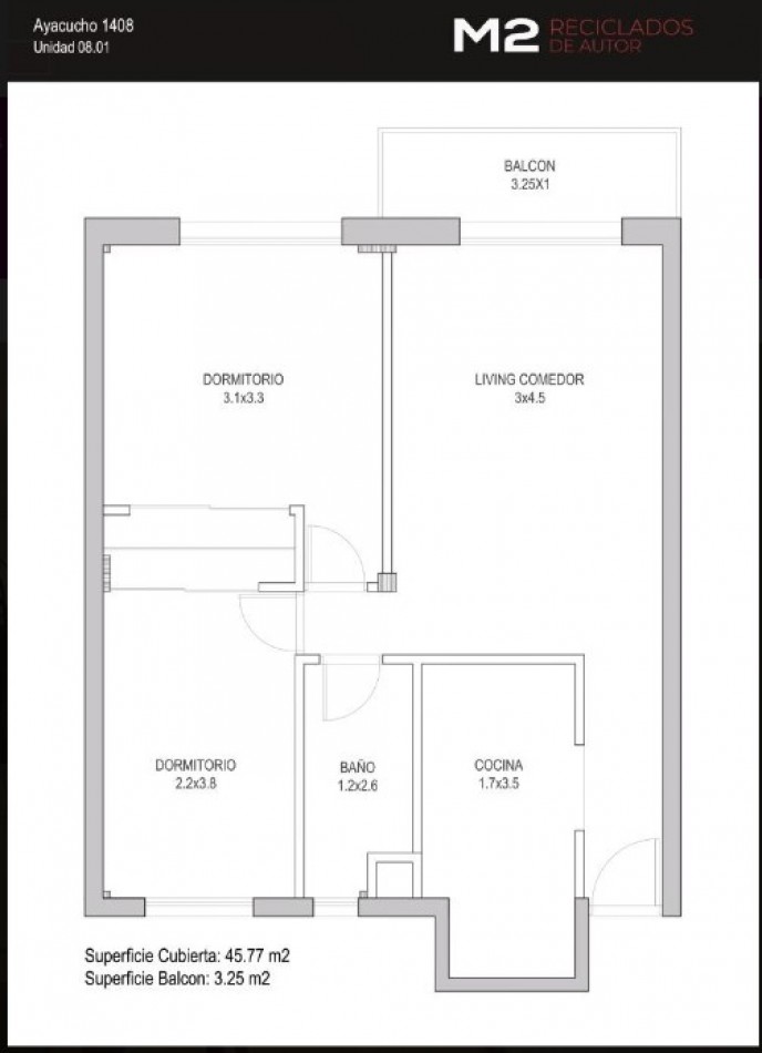 DEPARTAMENTO 2 DORMITORIOS 