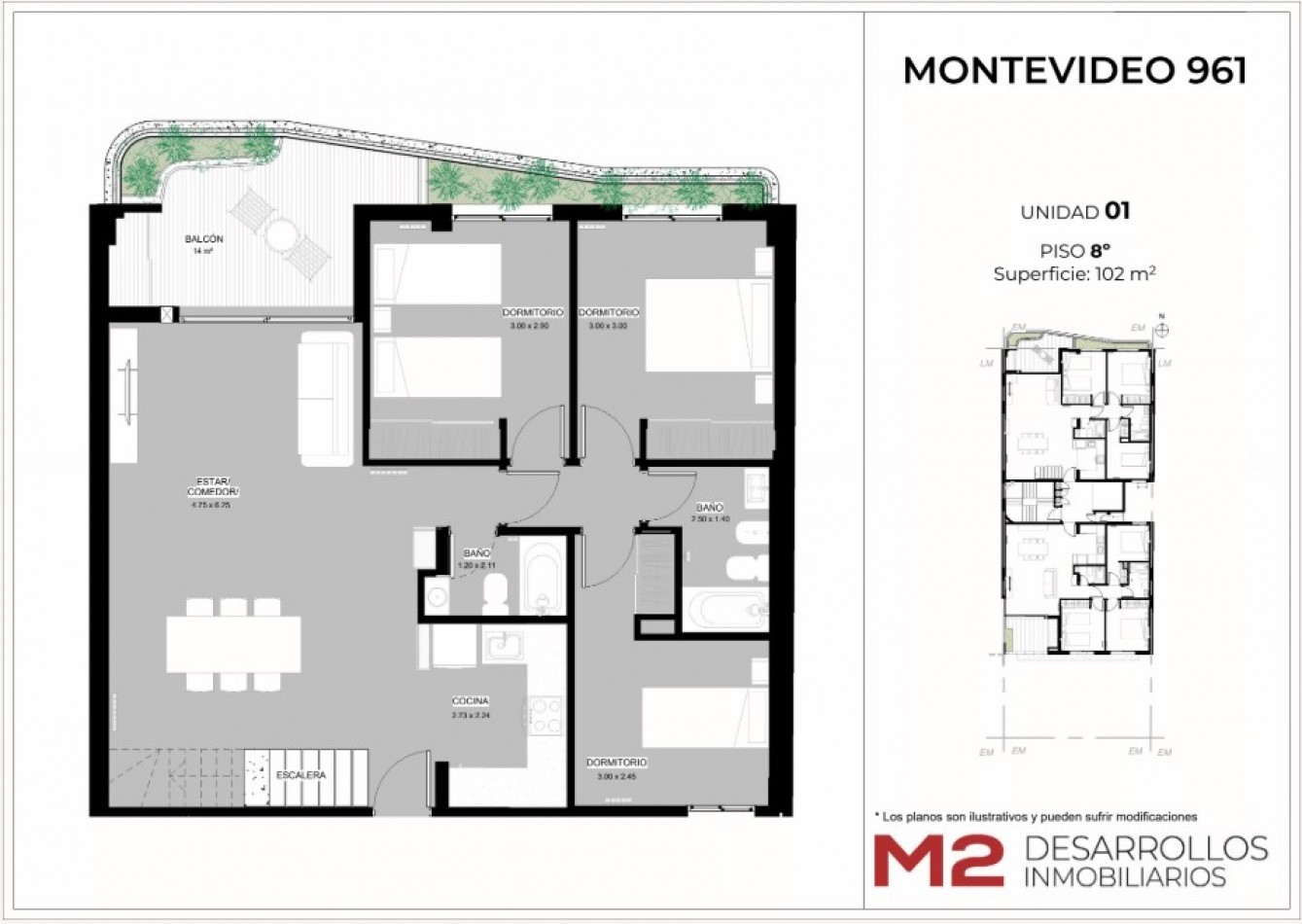 DEPARTAMENTO 3 DORMITORIOS (terraza exclusiva con piscina)